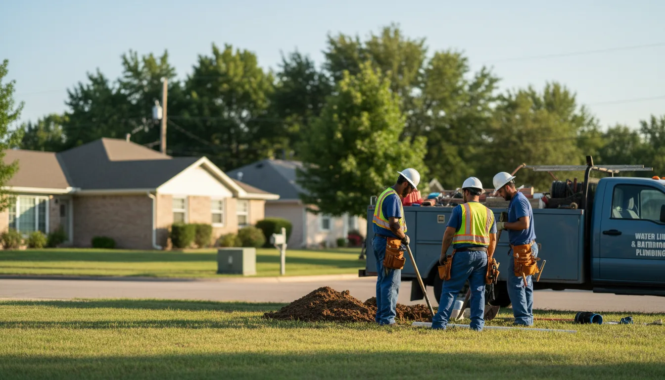 Residential water line and bathroom plumbing service in Latrobe, PA